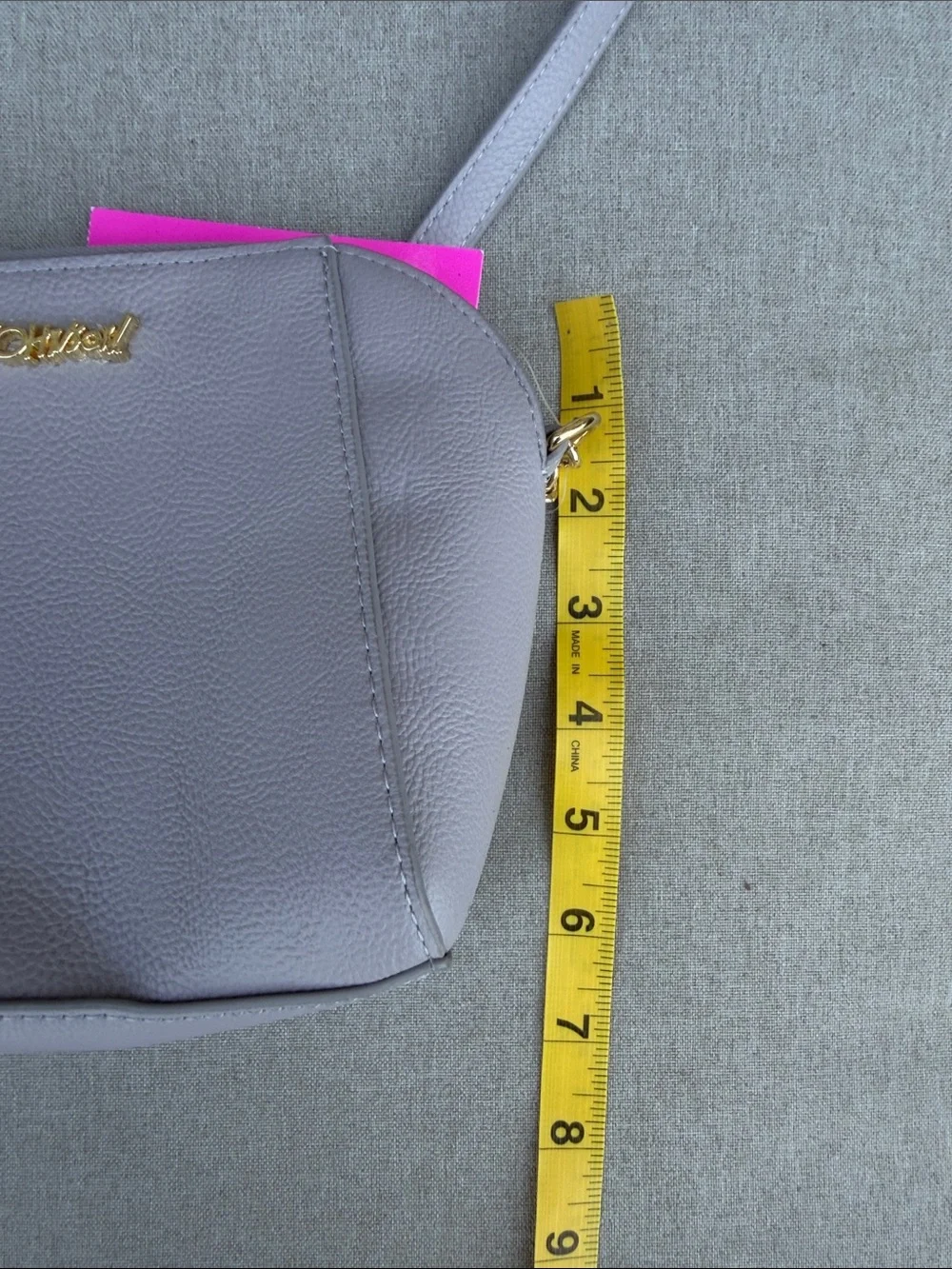 Betsey Johnson Gray Crossbody with Floral Scarf NEW